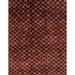 Ahgly Company Indoor Rectangle Abstract Chestnut Red Abstract Area Rugs 2 x 3