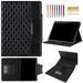 iPad 10th Generation Case 2022 10.9 inch with Pencil Holder TECH CIRCLE Premium Leather Folio Flexible Viewing Angles Stand Cover with Auto Wake/Sleep Shockproof Protective Cover for Women Men Black