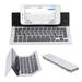 Visland Folding Bluetooth Keyboard Foldable Wireless Keyboard with Portable Pocket Size Aluminum Alloy Housing for iPad iPhone Android Devices and Windows Tablets Laptops and Smartphones
