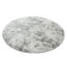 48.03x48.03 inches Soft Round Area Rug for Bedroom Modern Fluffy Circle Rug Indoor Plush Circular Nursery Rugs Area Rugs for Living Room Gray