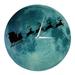 NUOLUX New Creative Wall Clock Luminous Wall Clock 3D Watch Moon Glow In The Dark Clock Decorations for Kids Boy Girls Bedroom Children Room Playroom With Super Silent Movement