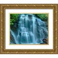 McLoughlin James 24x20 Gold Ornate Wood Framed with Double Matting Museum Art Print Titled - Waterfall Portrait III