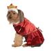 Kanine Queen Royal Princess Pet Dog Puppy Red Halloween Costume-Xl