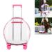 Cat Trolley Case Space Carrier Bubble Cat Travel Carrier for Cats and Rabbits for Traveling Hiking Walking - Pink