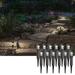 LEONLITE 12-Pack LED Landscape Lighting 3W 12V Low Voltage Pathway Lights Outdoor Waterproof Garden Lights ETL Listed 4000K Cool White for Driveway Sidewalk 5 Years Warranty