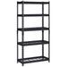 Muscle Rack 30 W x 12 D x 60 H 5-Tier Steel Shelving with Wire Decking; 2 500 lb. Total Capacity; Black