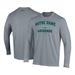 Men's Under Armour Gray Notre Dame Fighting Irish Lacrosse Arch Over Performance Long Sleeve T-Shirt