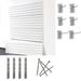 StoreWALL Slatwall Medium Heavy Duty Starter System 60.0 H x 48.0 W x 2.0 D in Plastic in Brite White | 60" H X 48" W X 2" D | Wayfair