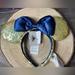 Disney Accessories | Disney Parks Gold & Blue Sequin Ears Headband - New | Color: Blue/Gold | Size: Os