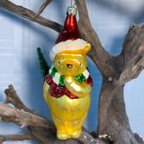 Disney Holiday | Midwest 1999 Disney 6.75" Classic Winnie The Pooh Tree Glass Christmas Ornament | Color: Red/Yellow | Size: 6.75 Inches