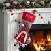 The Holiday Aisle® Gnome Character Personalized Stocking Polyester/Cotton in Black/Red/White | 22 H x 10 W in | Wayfair
