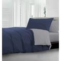 HomeLife Italy Winter Duvet | Reversible Winter Duvet | Warm Hypoallergenic Colored Quilt | Made in Italy | Blue/Light Gray | (220x250)