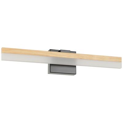 Palmital Bath Light - Integrated LED - Natural Wood - Frosted Acrylic Shade