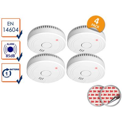 Elro - 4er Set optische Rauchmelder din 14604 mit Magnethalter Image