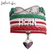 Petit placage Lou Extron Love Country Bracelet en cuir pour hommes et femmes breloque coeur d'Iran