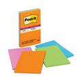 Post-it Notes Super Sticky Pads in Energy Boost Collection Colors Note Ruled 5 x 8 45 Sheets/Pad 4 Pads/Pack