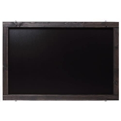 Rustikale Tafel Kreidetafel Wandtafel Küchentafel mit Holzrahmen / Schwarz 50x100cm Image