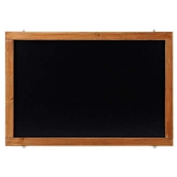 Rustikale Tafel Kreidetafel Wandtafel Küchentafel mit Holzrahmen / Teak 100x50cm Image