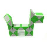 Yucurem Magic Ruler 24 Wedges Magic Snake Cube Twist Puzzles Kids Toys (Green)