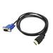 Anvazise Portable 1.8m 1080P HDMI-compatible Male to VGA Male Adapter Cable Video Converter Cord for PC DVD HDTV Blue