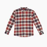 Dickies Men's Flex Long Sleeve Flannel Shirt - Molten Lava/oatmeal Plaid Size S (WL650)