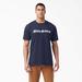 Dickies Men's Short Sleeve Wordmark Graphic T-Shirt - Ink Navy Size 2 (WS22B)