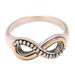 '18k Gold-Accented Sterling Silver Infinity Band Ring'