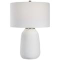 Uttermost Heir Chalk White Matte Ceramic Vase Table Lamp