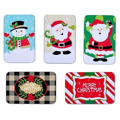 Juvale Assorted Christmas Card Tin Holders Box Set (Set of 5)