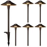 5W 3CCT Low Voltage Landscape Pathway Lights, 3000K/4000K/5000K - 6PACK