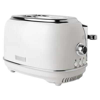 Haden Heritage 2 Slice Wide Slot Stainless Steel Toaster, Ivory & Chrome - 4.5