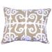 20 X 16 Inch Cotton Pillow with Vermicular Pattern, Set of 2, Brown and White