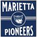Marietta College Pioneers 10'' x Retro Team Plaque