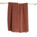 Teddy Sherpalux Plush Solid Throw by Evergrace Home in Copper Brown