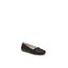 Women's Northern Flat by LifeStride in Black Fabric (Size 9 M)