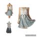 Free People Dresses | Free People Romantic Chevron Tank Dress Multicolor A Skirt Size Medium Nwt | Color: Blue/Cream | Size: M