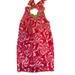 Lilly Pulitzer Dresses | Lilly Pulitzer 100% Silk Halter Dress Pink Print With Gold Metallic Top | Color: Pink/White | Size: 2