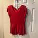 Michael Kors Tops | Michael Kors Short Sleeve Top Size Xs | Color: Red | Size: Xs