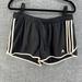 Adidas Shorts | Adidas Shorts Womens Large Black Stripes Running Athletic Comfort Workout | Color: Black | Size: L