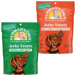 Newman's Own Beef Jerky Original Recipe + Beef Jerky Beef & Sweet Potato Recipe Dog Treats