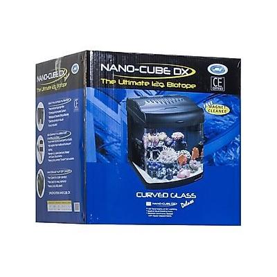 JBJ Aquarium Nano-Cube DX LED Curved Glass Fish Aquarium, 12-gal