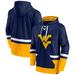 Men's Fanatics Branded Navy West Virginia Mountaineers First Battle Pullover Hoodie