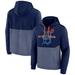 Men's Fanatics Branded Navy/Heather Navy Detroit Tigers Call the Shots Pullover Hoodie