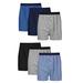 Hanes Men's Comfortsoft Knit Boxer 6-Pack (Size L) Grey/Blue/Black, Cotton,Polyester