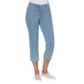 3/4-Jeans CASUAL LOOKS Gr. 21, Kurzgrößen, blau (blue, bleached) Damen Jeans Caprihosen 3/4 Hosen