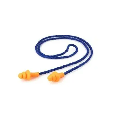 Bouchons d'oreille réutilisables avec cordon en Silicone Anti-bruit 25db doux lavable Protection
