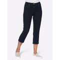 3/4-Jeans CASUAL LOOKS Gr. 40, Normalgrößen, blau (dark blue, denim) Damen Jeans Caprihosen 3/4 Hosen