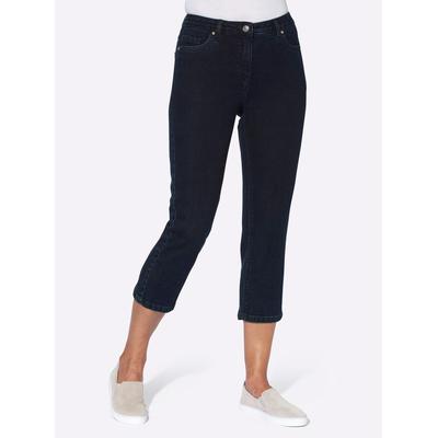 3/4-Jeans CASUAL LOOKS, Damen, Gr. 40, Normalgrößen, blau (dunkelblau, denim), 81% Baumwolle, 17% Polyester, 2% Elasthan, unifarben, 3/4-Länge, Jeans Image