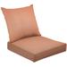 2-Piece Deep Seating Cushion Set Blank Soft Peach color light orange tan brown mixed pink paint Outdoor Chair Solid Rectangle Patio Cushion Set