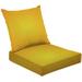 2-Piece Deep Seating Cushion Set yellow colour Outdoor Chair Solid Rectangle Patio Cushion Set